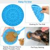 2pcs Dog Lick Pad Pet Shower Grooming Slow Feeder Dog Distraction Mat Slow Treat Dispensing Mat With Powerful Suction Cats Slow Feeder Li